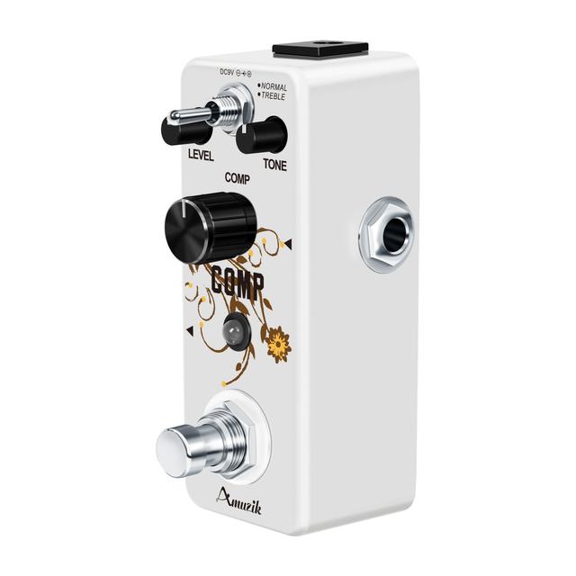 TEMU Amuzik Gitár Kompressziós Pedál Analóg Kompresszióhoz Tervezve, Tökéletes Effektekkel Elektromos Gitárokhoz True Bypass Funkcióval