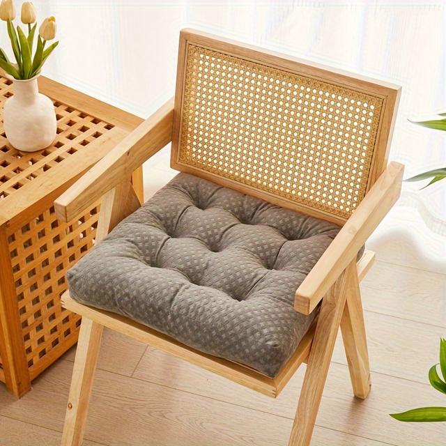 TEMU 1pc Cojín de Silla de Peluche Engrosado, Estilo Bohemio, de Asiento Cómoda para Uso en Casa y Oficina