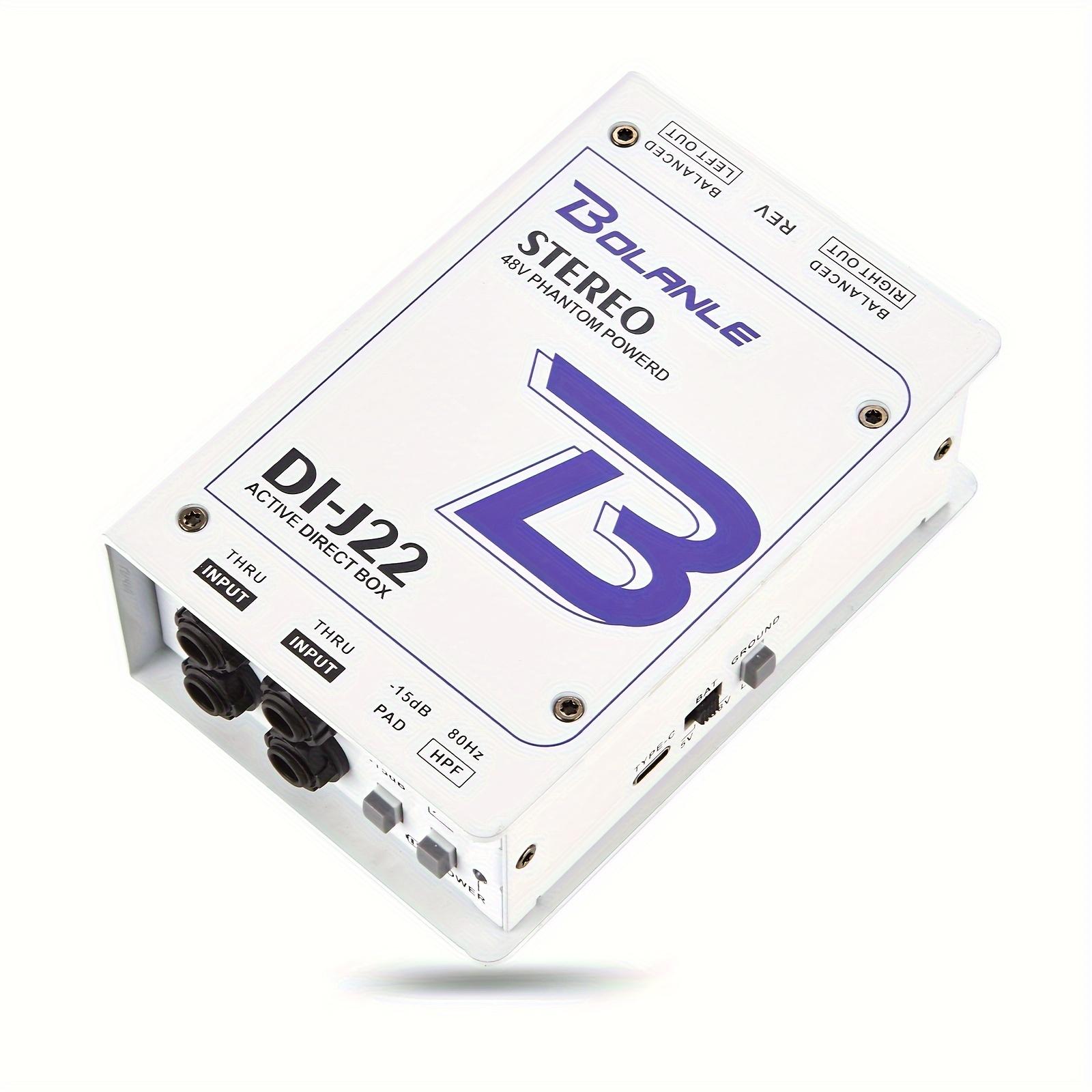 TEMU Bolanle J22 Professional Direct Di Box/splitter Xlr 1/4 Inch, Dual Channel, Morley Hum For Sound System, Subwoofer, Karaoke Speaker, Guitar, Keyboard, Bass