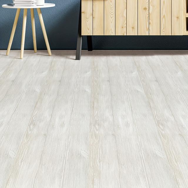 TEMU 1 Stück selbstklebende Vinylbodenfliese, Retro Beige/Kamel/Braun/Holzmaserung in Schwarz, verdickte Wohnkultur, rutschfest, wasserdicht, abriebfest, leicht abziehbar, Klebetapete, 15.8x118 Zoll