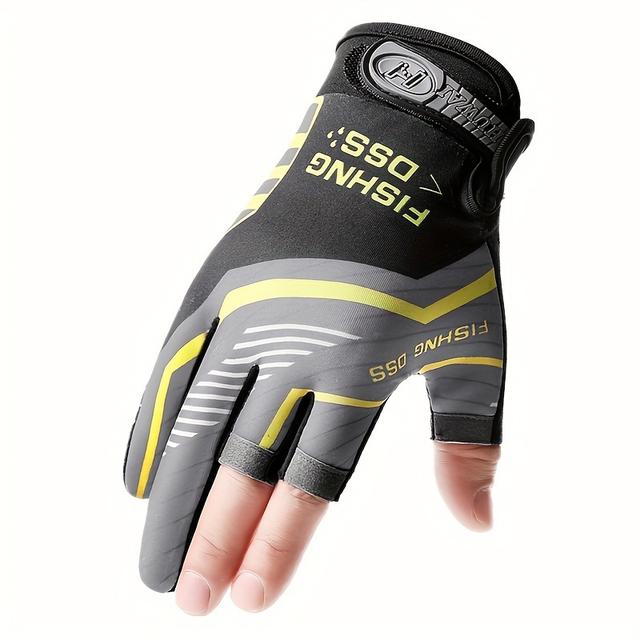 TEMU Anti-slip Gloves For Fishing, Breathable Fingerless Gloves, Unisex Gloves For Outdoor Activities