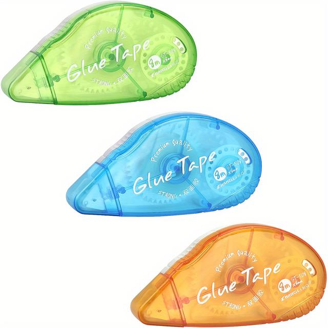 TEMU 3 Rollen Doppelseitiges Klebeband, Klebeband, Klebebandrollenhalter für Bastel- und Kunstprojekte, Foto Klebeband für Scrapbooking