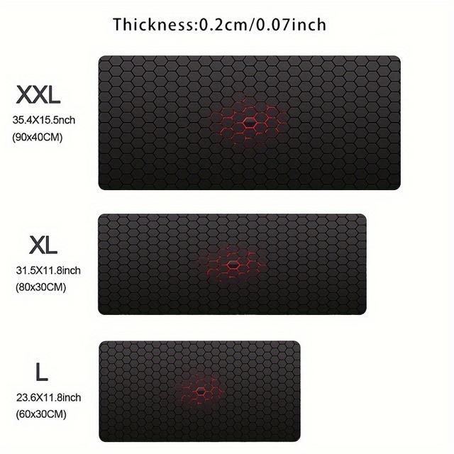 TEMU Anime Geometric Large Mouse Pad Computer Accessories Non Slip Mousepad Office Laptop Gamer Keyboard Mat Mouse Mat Rubber Desk Mat
