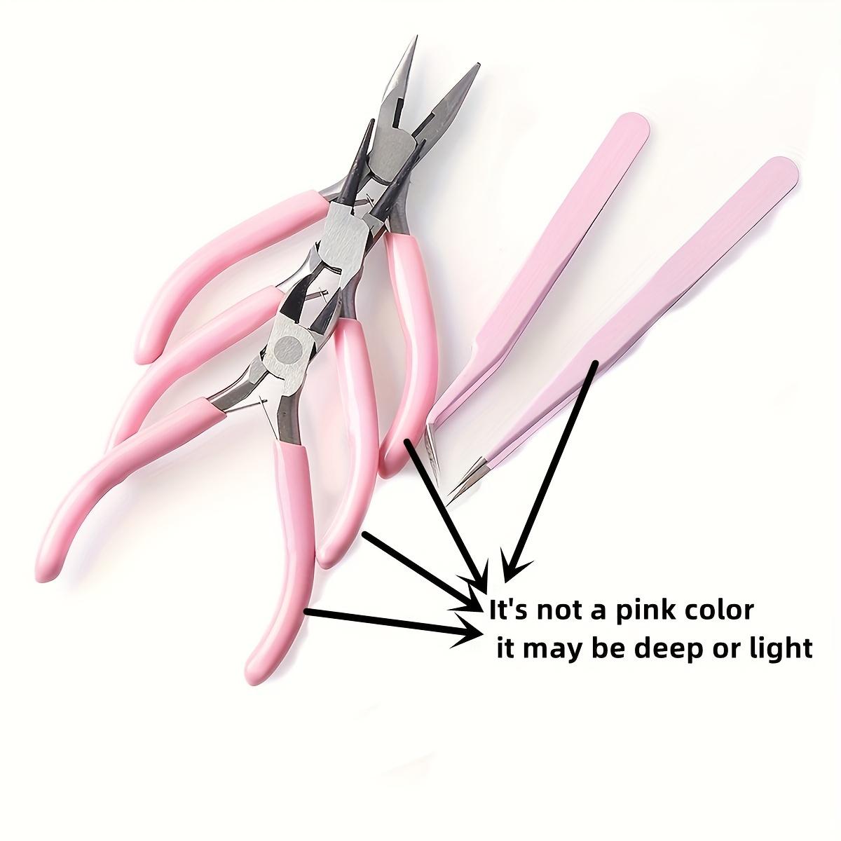 TEMU 5pcs Diy Tool Set: 3 Pliers And 2 Tweezers For Crafting And Repairing Jewelry Accessories
