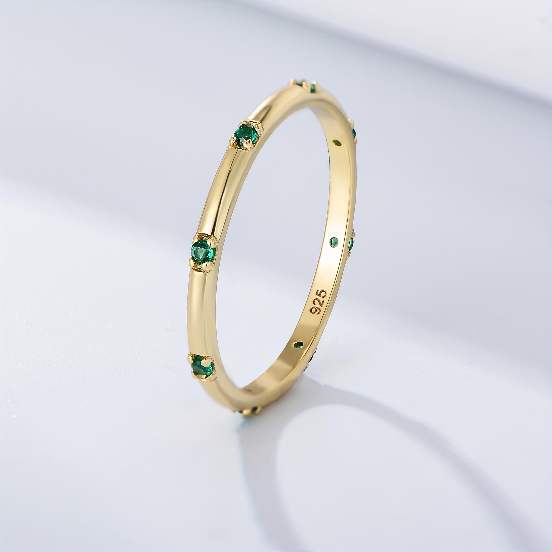 TEMU 925 Silver Minimalist Three-color Round Circle Geometric Jewelry Ring For Women