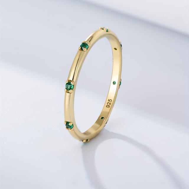 TEMU 925 Silver Minimalist Three-color Round Circle Geometric Jewelry Ring For Women