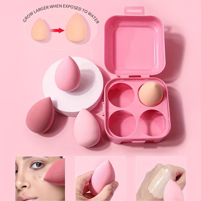TEMU 5-SZT./12-SZT. Zestaw Beauty Blender, Wielokolorowa Gąbka do Makijażu do Idealnej Aplikacji Płynów, Kremów i Pudrów, Bezlateksowa, Do Użytku na Mokro i Sucho, Idealna do Wszystkich Typów Skóry