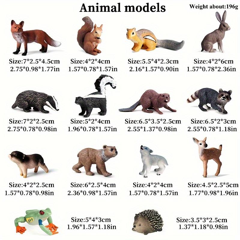 TEMU Woodland Animal Figurine Set Realistic Forest Animal Figure Toys Miniature Wildlife Animals Figurine Party Favors Christmas Gift