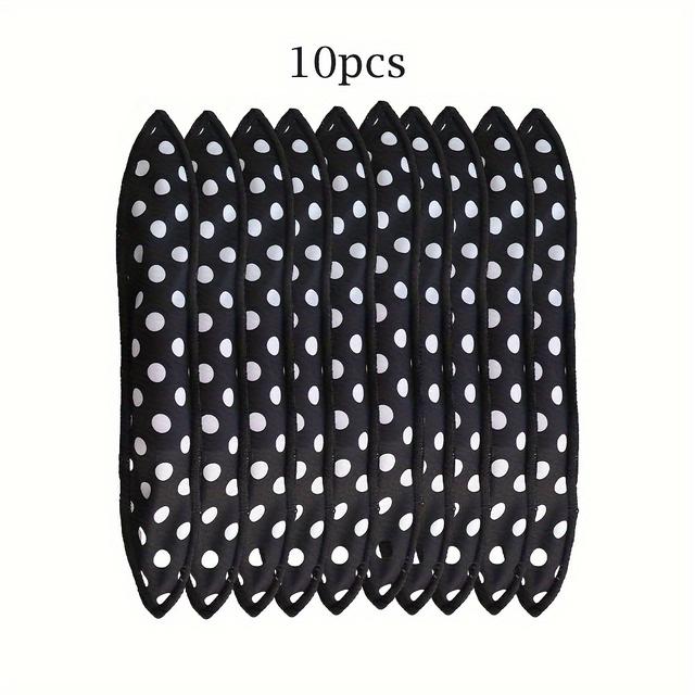 TEMU 10pcs/20pcs/30pcs Rulos Flexibles Para El Cabello Rulos Para Dormir Con Lunares Impresos Rulos Para El Cabello DIY Accesorios Para Peinar El Cabello