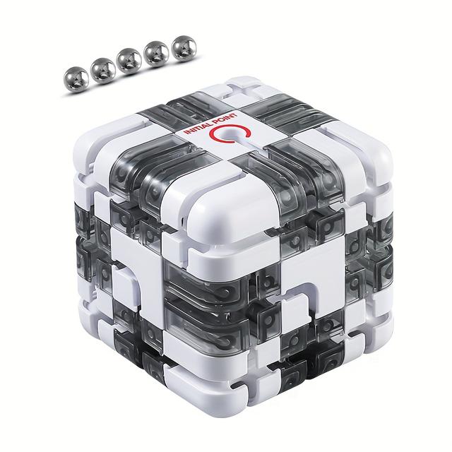 TEMU Puzzle Maze Cube, 3d Maze Magic Cube Brain Teaser Is An Educational Puzzle Toy For Children And Adults, And A Christmas Gift. Maze Ball Puzzle Toy For Children And Adults, A Challenging Game