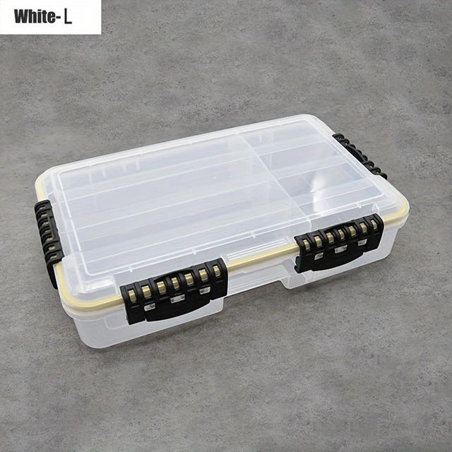 TEMU 1pc Waterproof Fishing Tackle Box, Large Capacity Storage Case For Lures, Hooks, Baits, And Accessories