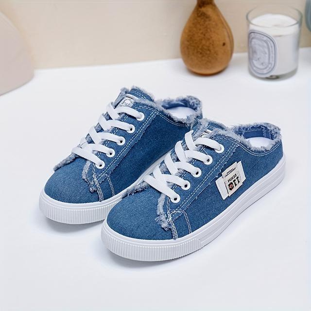 TEMU Women's Flat Sports Shoes, Lightweight And Breathable Solid Color Sneakers, Casual Running Walking Shoes