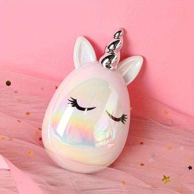 TEMU 1 шт. Мила щітка для волосся у формі єдинорога, Масажний гребінець для шкіри голови, Портативний інструмент для розчісування та укладання волосся для типів волосся