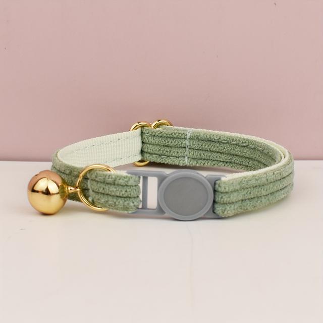 TEMU ปลอกคอแมวสีพื้นแบบกำหนดเองพร้อมกระดิ่ง ปลอกคอแมวนิ่ม ปรับขนาดได้ ปลอกคอแมวสำหรับแมวเด็กผู้ชายและผู้หญิง