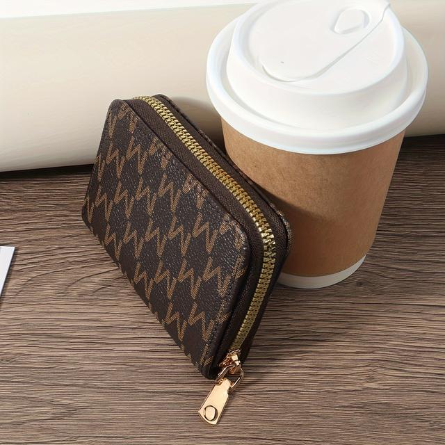 TEMU High Quality Credit Card Storage Bag, Simple And Casual Multi Card Holder, Short Wallet, Fashionable Zipper Style Card Holder, Multifunctional Key And Cash Storage Bag