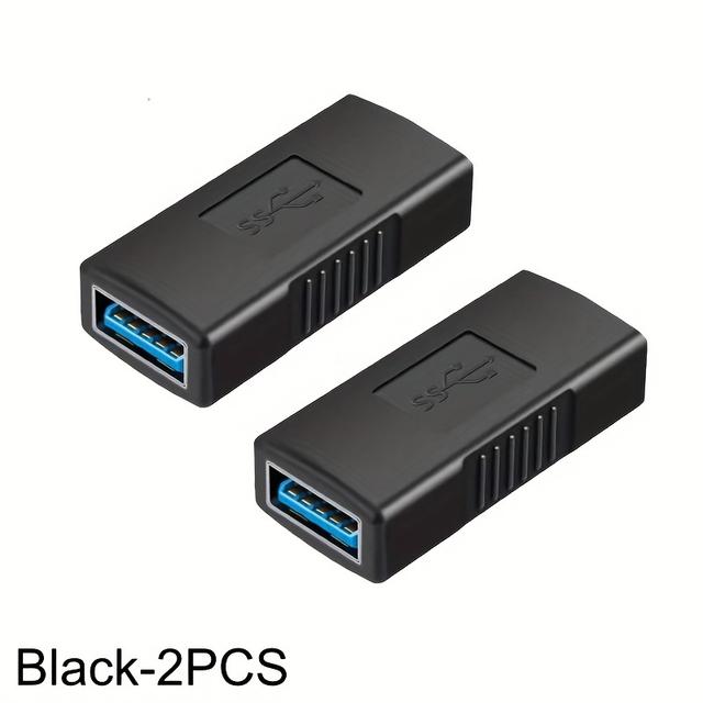 TEMU Usb 3.0 Female-to-female Adapter For Computer Data Transmission, Usb-a Charging Docking Extension Head Af-af