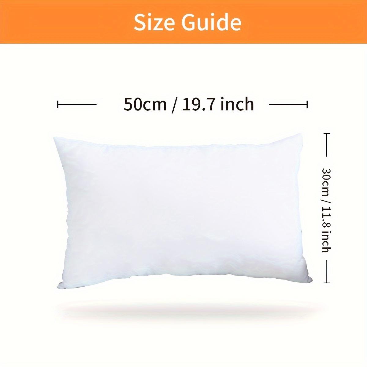 TEMU 1pc Pillow Insert, White Polyester Fabric Pillow Core, Pillow Core, , Soft And Fluffy Interior, 3d Polyester Fiber Filling, Suitable For Home Decoration, Bed, Sofa, Couch And Car