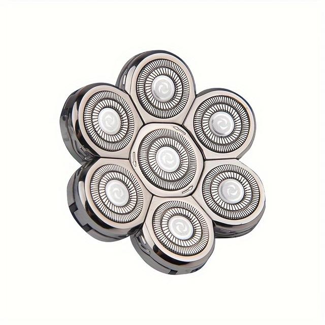 TEMU Cabezal De Repuesto Para Afeitadora De Cabeza 7D Cuchillas De Repuesto Para Afeitadora Eléctrica Cabezal De Repuesto Adecuado Para Afeitadora De Barba De Hombres