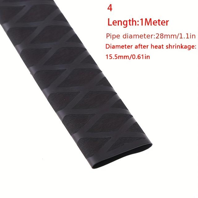 TEMU Rutschfeste Schrumpfschlauch für Angelruten/Schläger/Fahrradgriffe 1m 18-40mm