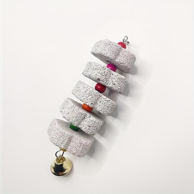 TEMU 1pc Decor Stone Pet Chewing Toy, Grinding Stone, Toy For , Birdcage Accessories