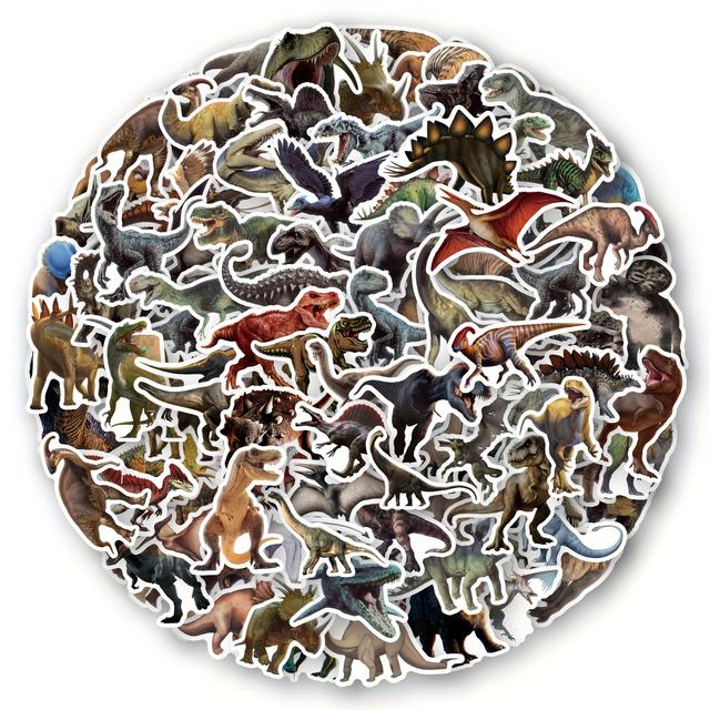 TEMU 100pcs Dinosaur Realistic Sticker, Dinosaur Aesthetic Stickers, Luggage Skateboard Water Bottle Laptop Dinosaur Realistic Decals, Dinosaur Realistic Stickers For Scrapbooking