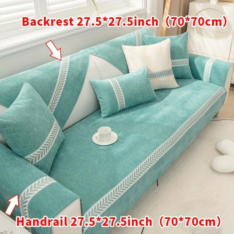 TEMU Open 1pc Solid Color Sofa Cushion Universal Anti-slip Backrest Towel Cushion All-inclusive