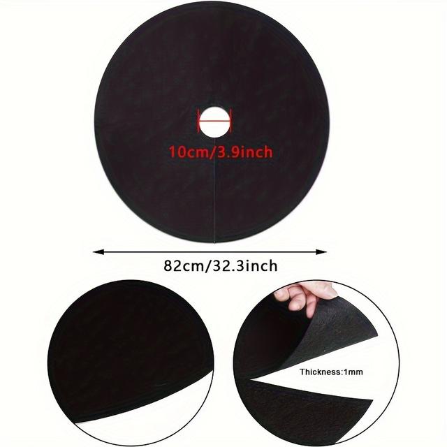 TEMU Nicht gewebter Baumschutzring, wiederverwendbare Unkrautbarriere für Bäume, verdickte Baumschutzmatte, runde grasresistente Gartengewebeabdeckung zur Unkrautbekämpfung Wurzelschutz (8 Stück)