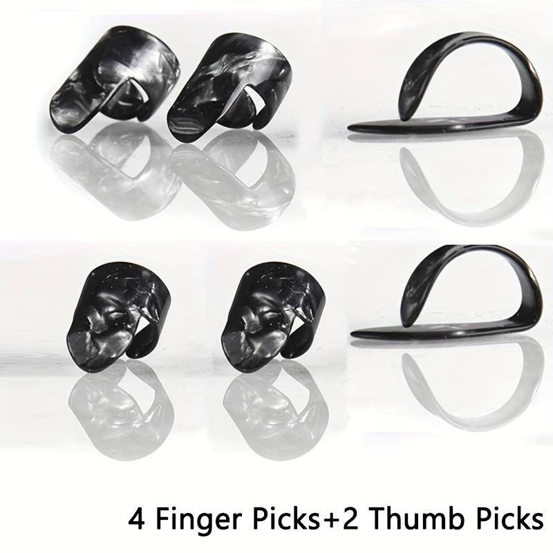 TEMU 6pcs Thumb Picks And Finger Picks - Best For Fingerstyle Guitar, Banjo Or Ukulele