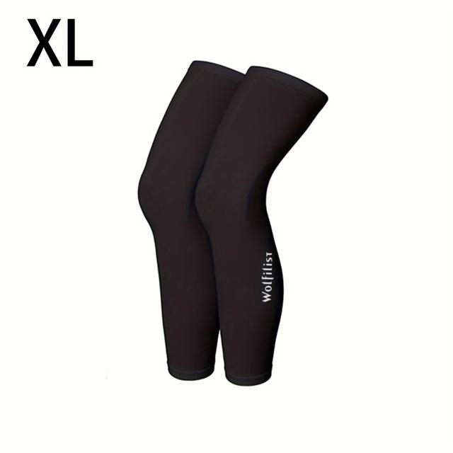 TEMU 2pcs Cycling Leg Warmers Thermal Long Leg Sleeves, Full Leg Compression Sleeve For High Elasticity Stretch Suitable For Running, Cycling, Hiking And All Kinds Of