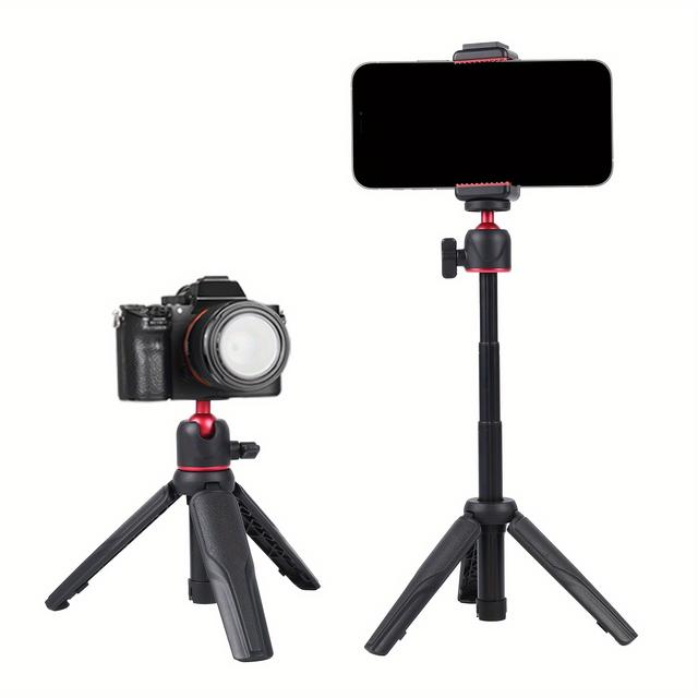 TEMU Extension Pole Tripod, Mini Selfie Stick Tripod Stand Handle Grip For Webcam, Suitable For Iphone 15 Pro Max/ Smartphone/camera/vlogging