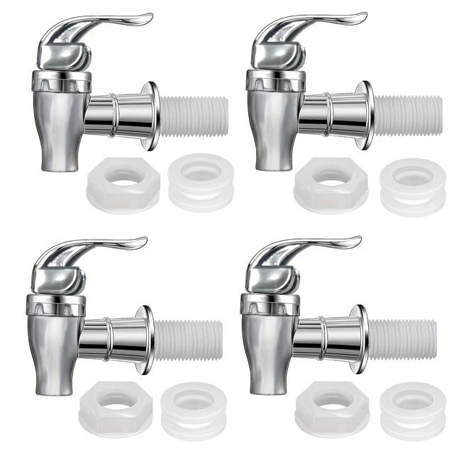 TEMU Set Of 4 Beverage Dispenser Spigots, Bulk Push-style Faucet Replacements For Water Coolers, Designed For 2-5 Gallon Buckets