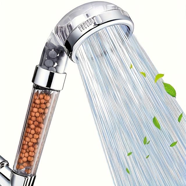 TEMU 1pc Shower Head, Filter Filtration High Pressure Water Saving Spray Handheld Showerheads For Dry Light Beige & Hair Rv Water Hoses And Parts