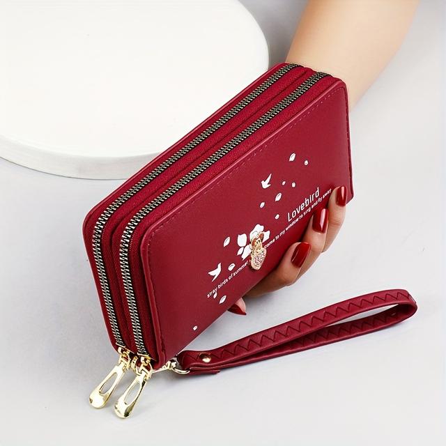 TEMU Clutch Long Wallet, Fashion Pu Leather Coin Purse, Multi Card Slots Mobile Phone Bag