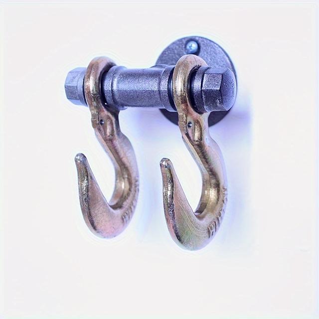 TEMU Crochet Mural de Style Industriel en de Tuyau d'Eau Américain pour Manteau et Chapeau, Créatif pour Cuisine et Chambre, Crochet Mural pour Vêtements pour Suspendre des Objets Lourds