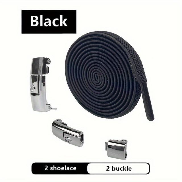 TEMU Elastico de malla con hebilla de zapato de presión de metal para cordones de fácil calzado.