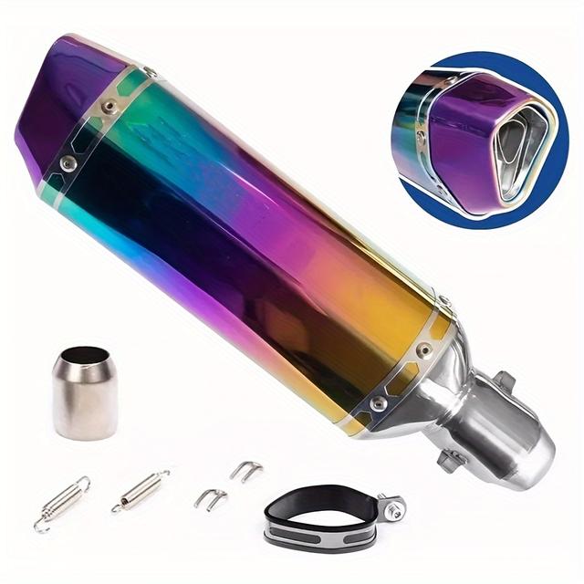TEMU Motorcycle Exhaust Modified Pipe For Moto Escape Scooter Pit Bike Dirt Motocross For Tmax530 Msx125