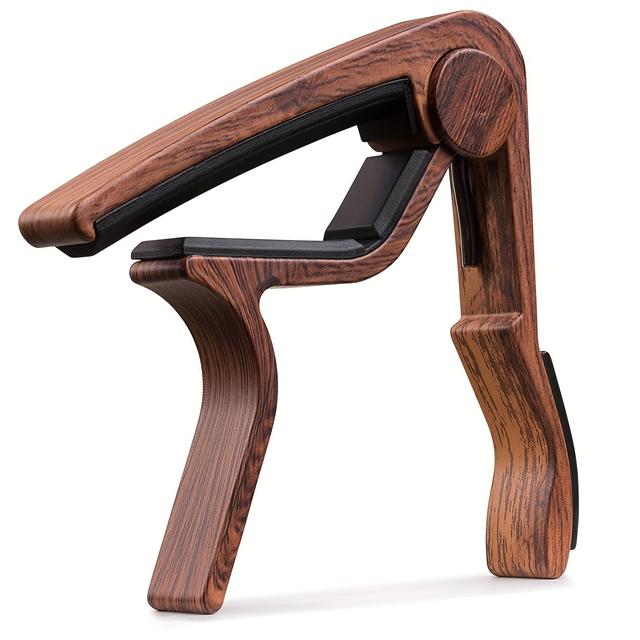 TEMU Premium Alloy Guitar Capo - -on, , For Acoustic & Electric Guitars, Banjo, Mandolin, Ukulele - Light Yellow/-brown/navy, High-grade Aluminum With , Guitar Accessories