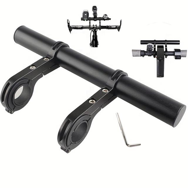 TEMU Aluminum Alloy 30cm Bicycle Extension Rack Extension Rack Multi-functional Bike Light And Computer Mount Bicycle Aluminum Alloy Rack Riding Equipment