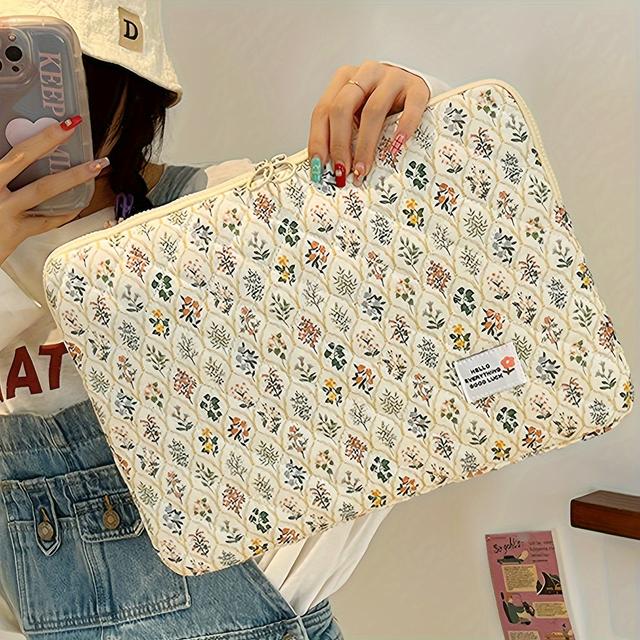 TEMU 1 Stück niedlich bedruckte multifunktionale Laptoptasche, Aufbewahrungstasche für Studenten-Tablets