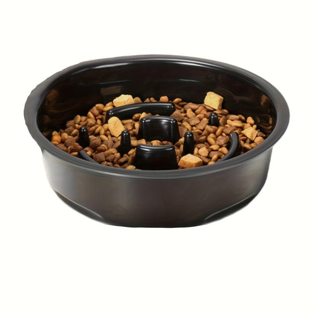 TEMU Tomrse Interactive Slow Feeder Dog Bowl - Large Puzzle Food Dish For Medium & Large Breeds, Promotes Healthy