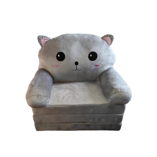 TEMU Children's Folding Sofa, Kids' Stool, Kindergarten Baby Seat And Stool, Children's Sofa Chair Cover With Pillow, Plush Reclining Lounge Sofa, Removable And Washable