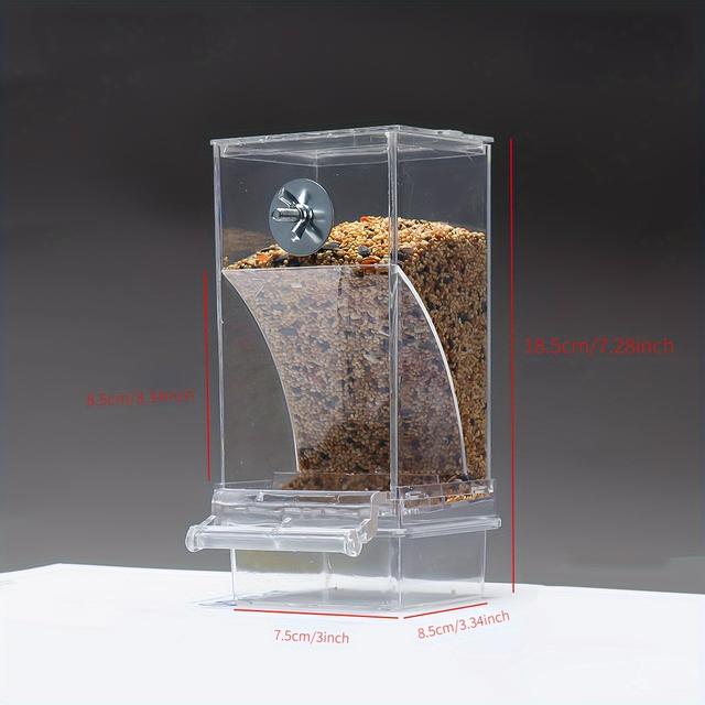TEMU 1pc Automatic Bird Feeder For Pet Birds - Convenient And Easy To Use Parrot Feeder