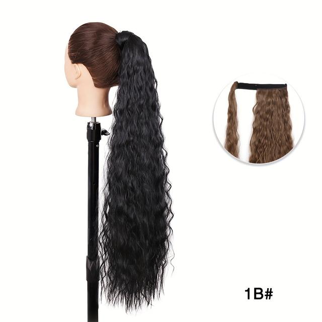 TEMU Extensiones de cabello ondulado de de lujo de 22 pulgadas de largo - Aumenta instantáneamente el volumen y el - para mujeres y rizos sintéticos para Halloween