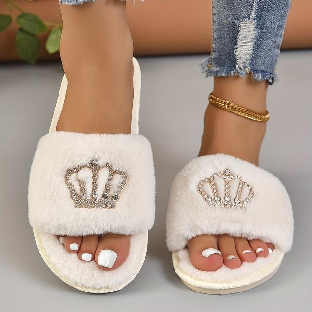 TEMU Home Fuzzy Slippers, Women Shoes