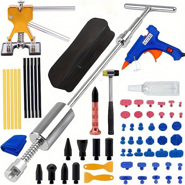 TEMU Auto Dent Repair Kits Car Dent Puller Car Body Dent Removal Tool Kit Automobile Body Suction Cup For Dents Set