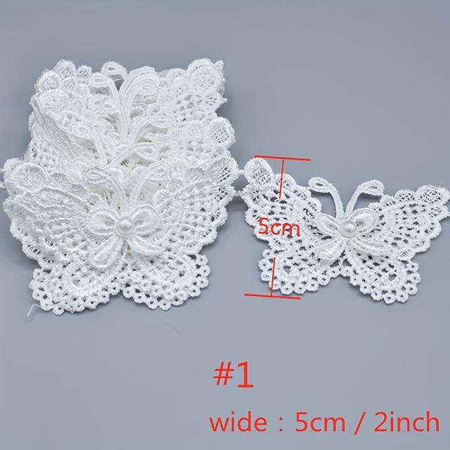TEMU 1 Yard Beautiful Embroidered Beaded Lace Ribbon Applique Accessories/wedding Apparel Decoration
