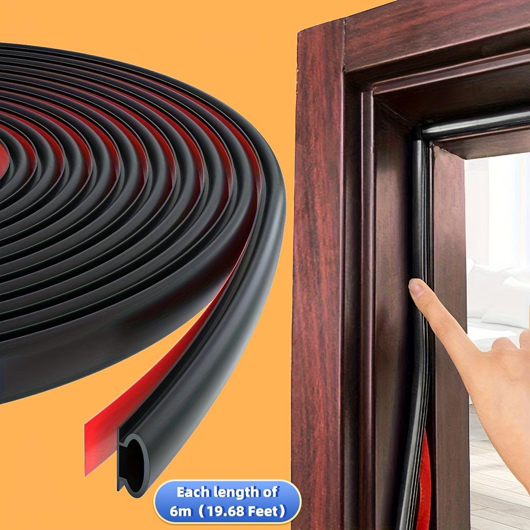 TEMU Rubber Weather Stripping Seal Strip For Doors/windows, Self-adhesive Weatherstrip Soundproofing Black 10m (32.8feet) / 6m (19.68 Feet)