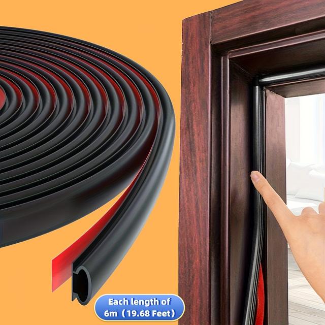 TEMU Sealing Strip For /, -adhesive Weatherstrip, Soundproofing 10m (32.8feet)/6m (19.68 Feet) For Shops&stores&hotels