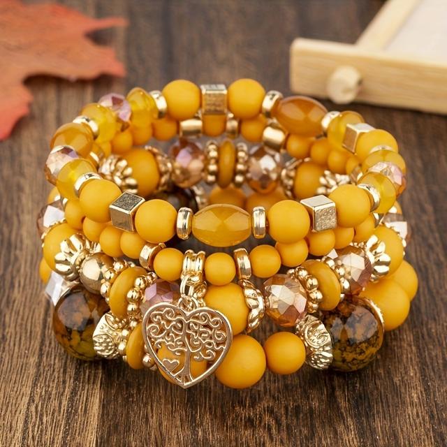 TEMU Pulsera elástica de cuentas ornamentada y elegante de estilo indio de para mujer, adecuada como accesorio para festivos, , citas, bailes , banquetes, bodas, fiestas, vacaciones y compras