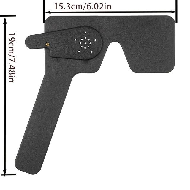 TEMU 1pc Ophthalmic Eye Occluder For | Portable Handheld Eye Exam Tool For Ophthalmologists, Orthoptists, Optometrists - Black